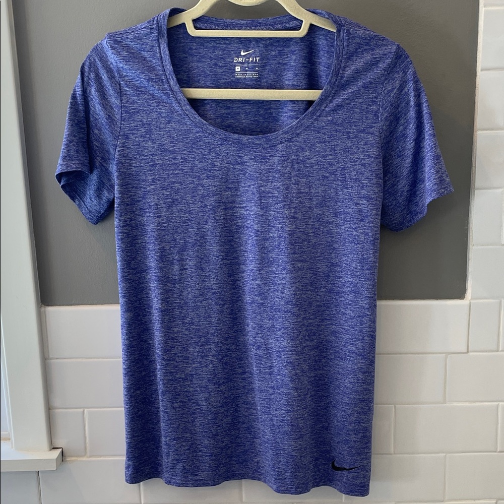 Nike Women's Heathered Blue Short Sleeve Tee